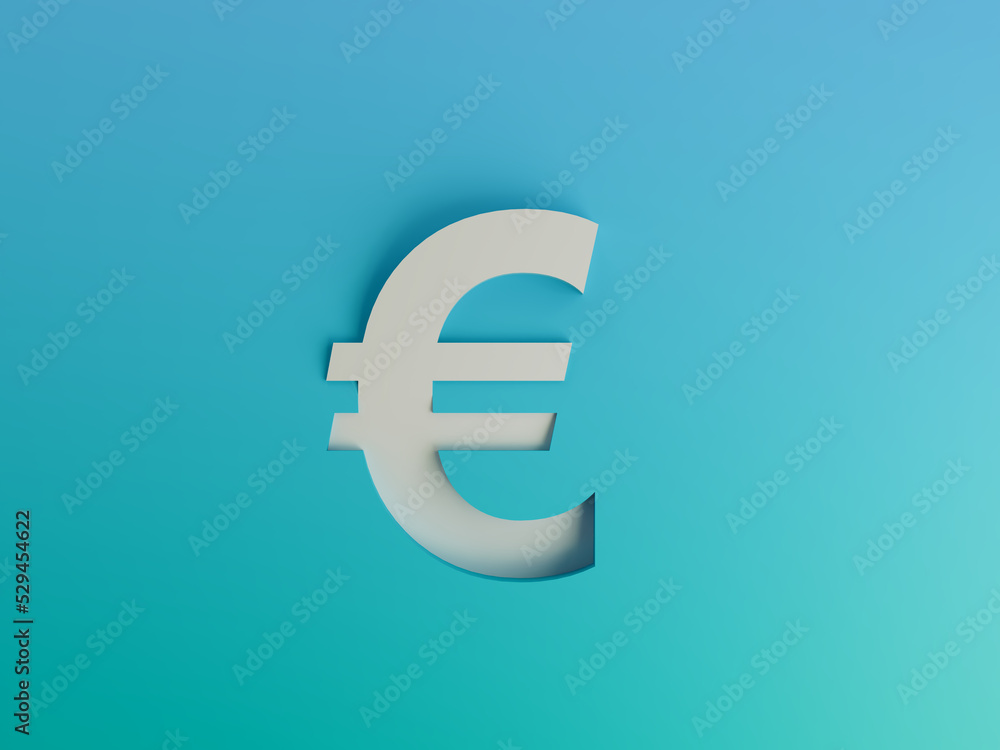 Euro Currency Simple Minimal Modern Corporate Gradient 3D Illustration Background Euro Currency Simple Minimal Modern Corporate Gradient 3D Illustration Background