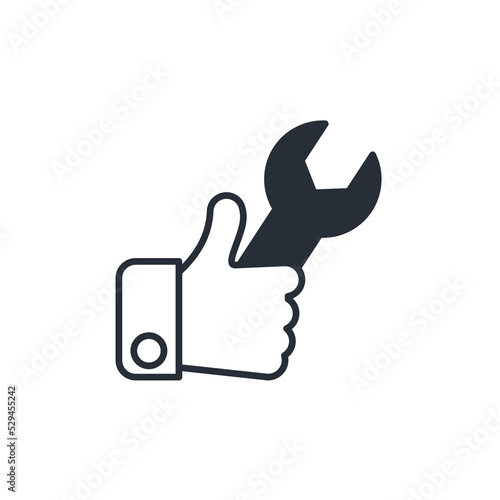 Fast car repair line icon. Simple element illustration. Fast car repair concept outline symbol design.