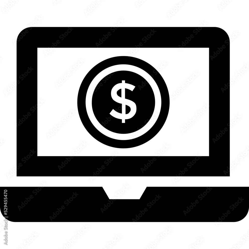 Online Earning Vector Icon Online Earning Vector Icon