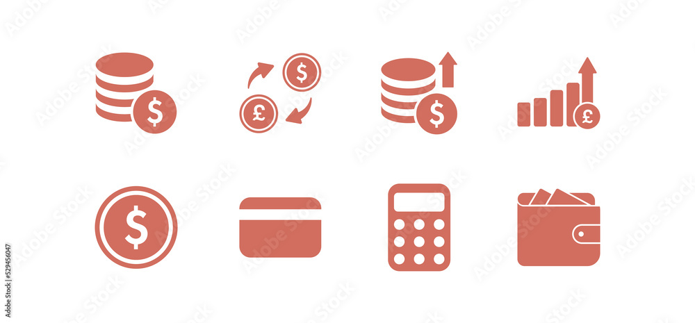 Finance icons, money icon, coins, inflation icon, economy icons, wallet icon. Finance icons, money icon, coins, inflation icon, economy icons, wallet icon.