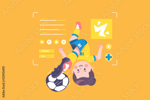 sweden football player cute character design