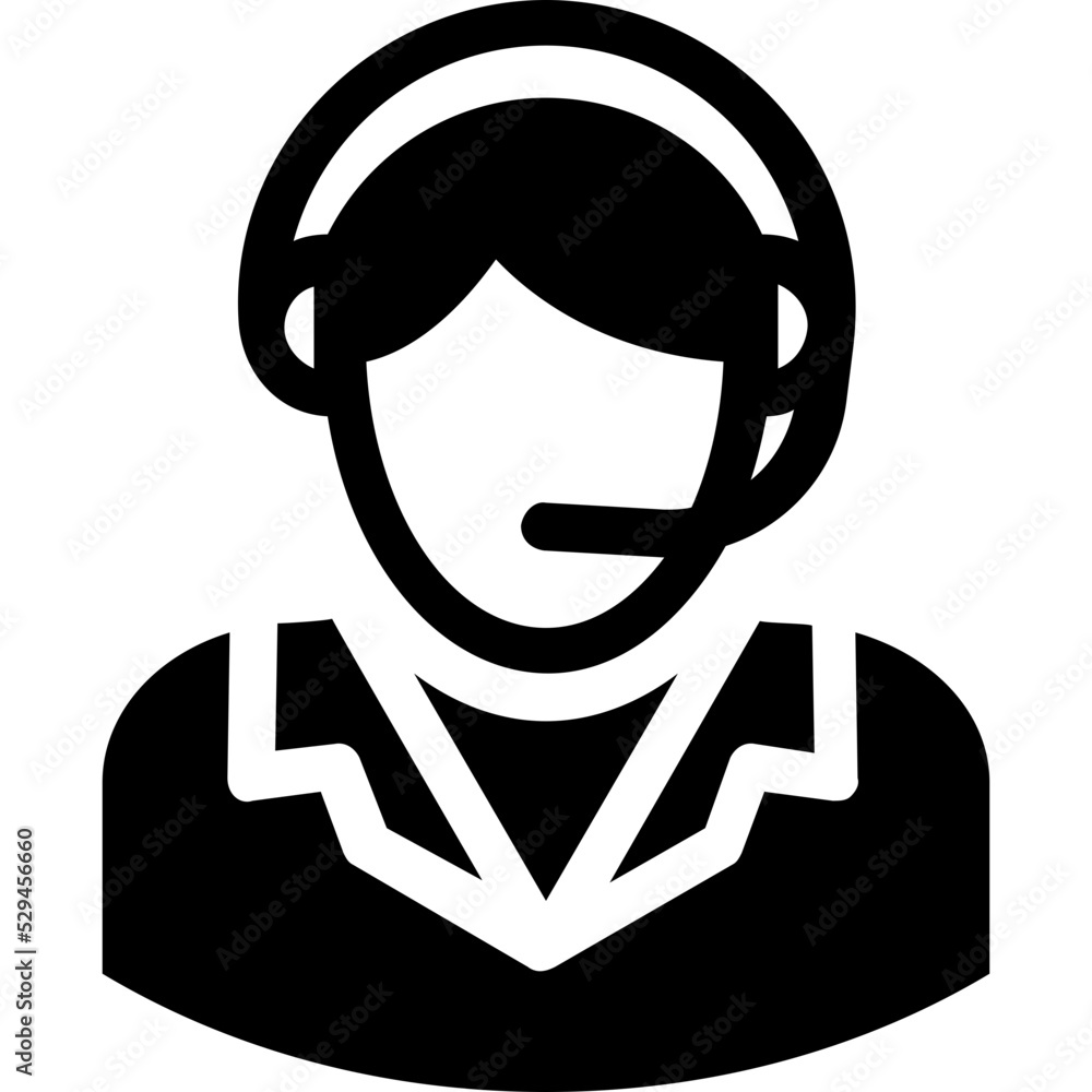 Customer Representative Vector Icon Customer Representative Vector Icon