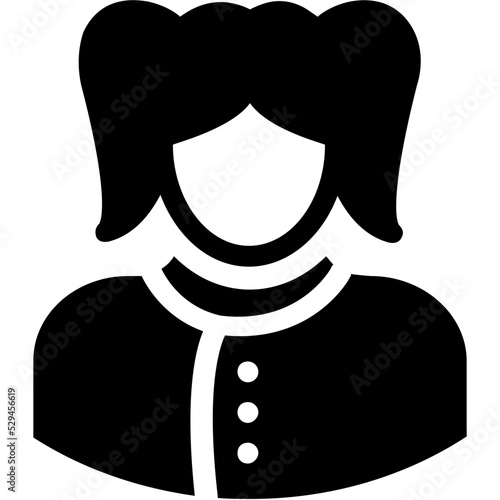 School Girl Vector Icon 