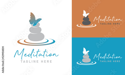 Meditation Zen Yoga Logo Concept