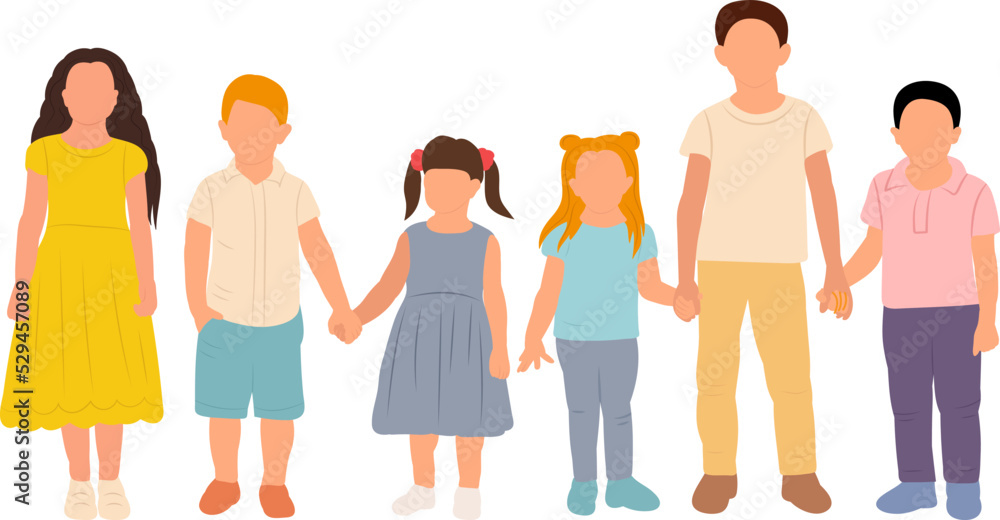 kids in flat style vector kids in flat style vector