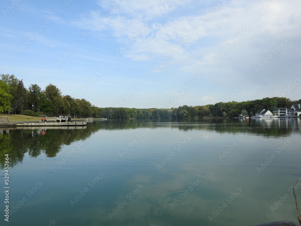 lake in the park in minsk, belarus