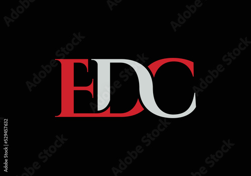 EDC Initial Monogram Letter E D C Logo Design Vector Template edc Letter Logo Design photo
