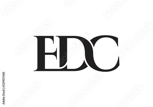 EDC Initial Monogram Letter E D C Logo Design Vector Template edc Letter Logo Design photo