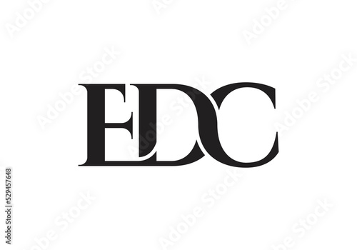 EDC Initial Monogram Letter E D C Logo Design Vector Template edc Letter Logo Design
