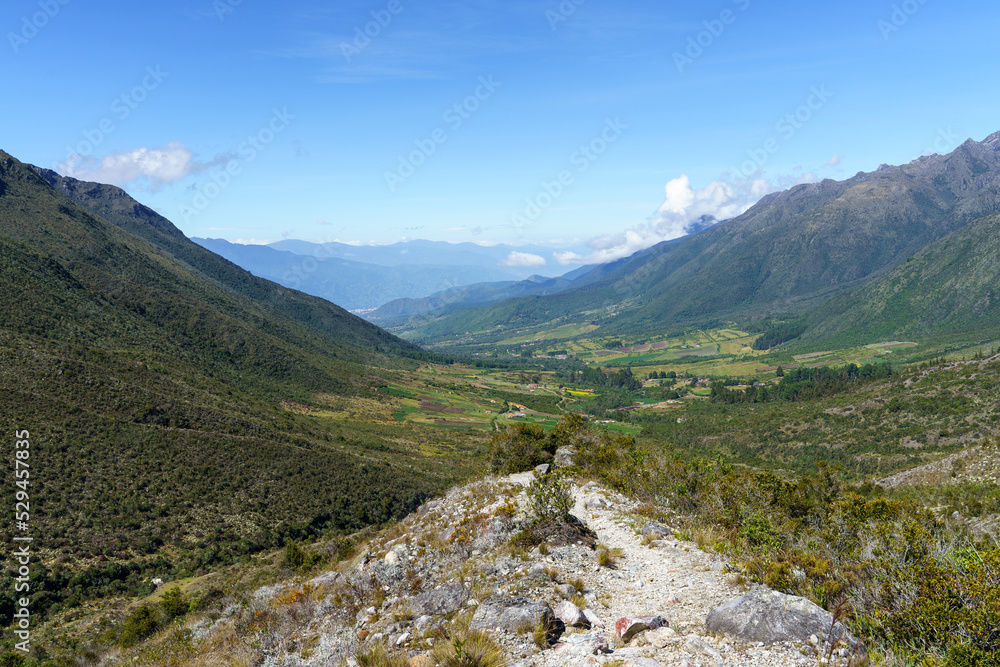 Hills of the park sierra de la culata and mountains in the background near the towns of la culata - Venezuela