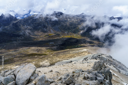 At the altitude of a peak in venezuela we have a beautiful view of the barro negro valley.