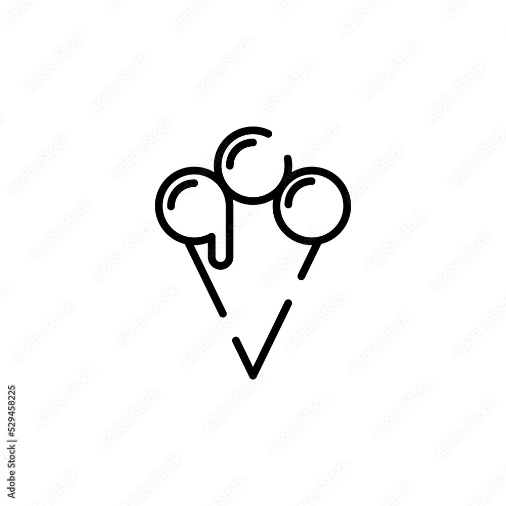 Ice Cream, Dessert, Sweet Dotted Line Icon Vector Illustration Logo Template. Suitable For Many Purposes. Ice Cream, Dessert, Sweet Dotted Line Icon Vector Illustration Logo Template. Suitable For Many Purposes.