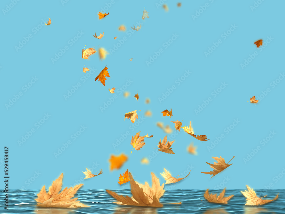 leaves autumn background swirl falling isolated - 3d rendreing leaves autumn background swirl falling isolated - 3d rendreing
