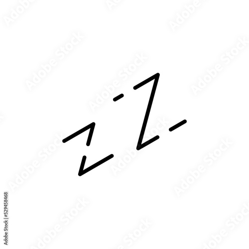 Sleep, Nap, Night Dotted Line Icon Vector Illustration Logo Template. Suitable For Many Purposes.