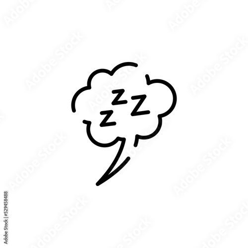 Wallpaper Mural Sleep, Nap, Night Dotted Line Icon Vector Illustration Logo Template. Suitable For Many Purposes. Torontodigital.ca