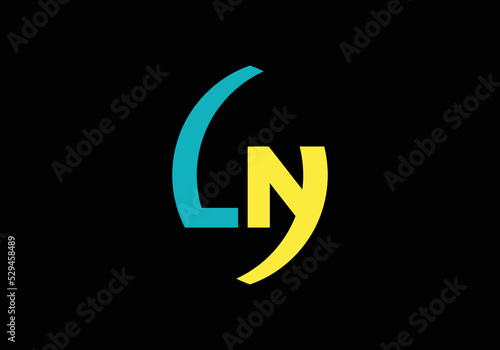LN Quote Initial Monogram Letter ln Logo Design Vector Template l n Letter Logo Design photo