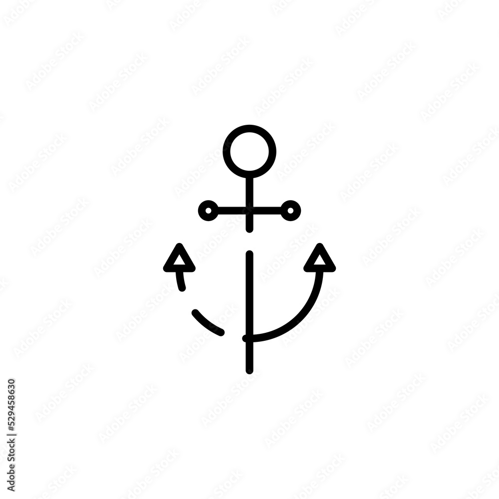 Anchor, Port Dotted Line Icon Vector Illustration Logo Template. Suitable For Many Purposes. Anchor, Port Dotted Line Icon Vector Illustration Logo Template. Suitable For Many Purposes.