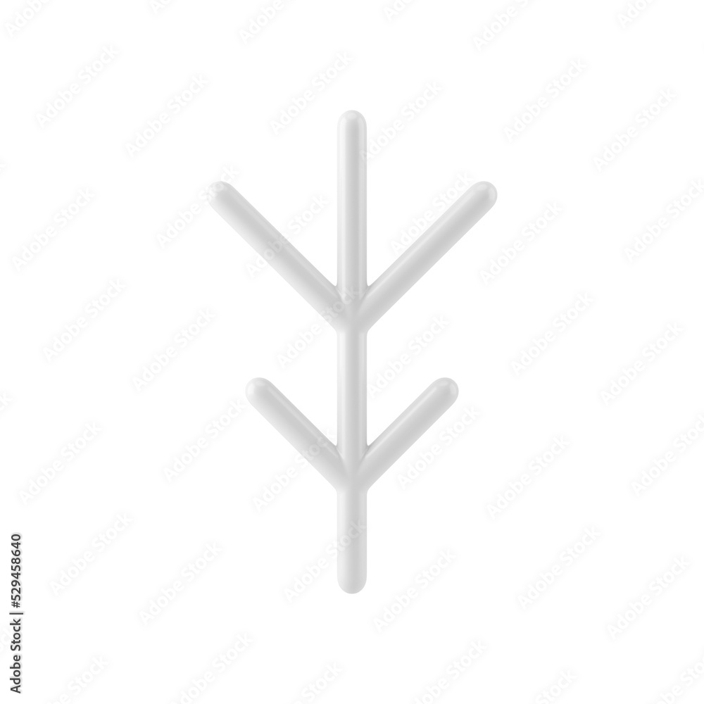 Christmas white spruce branch 3d render Christmas white spruce branch 3d render