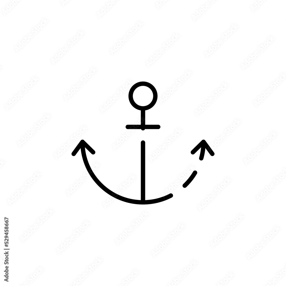 Anchor, Port Dotted Line Icon Vector Illustration Logo Template. Suitable For Many Purposes. Anchor, Port Dotted Line Icon Vector Illustration Logo Template. Suitable For Many Purposes.