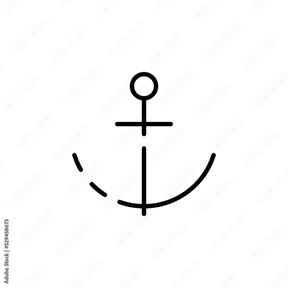 Anchor, Port Dotted Line Icon Vector Illustration Logo Template. Suitable For Many Purposes. Anchor, Port Dotted Line Icon Vector Illustration Logo Template. Suitable For Many Purposes.