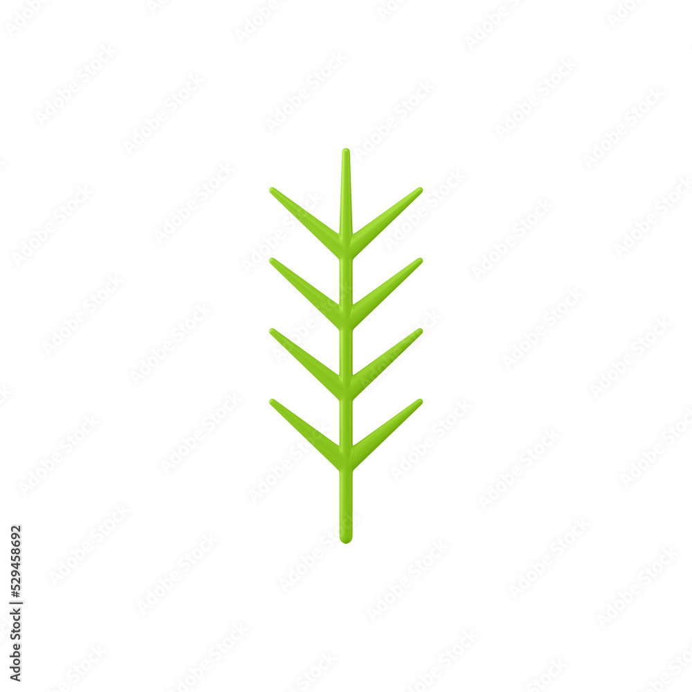 custom made wallpaper toronto digitalChristmas green sprig decor. Holiday branch in minimal style