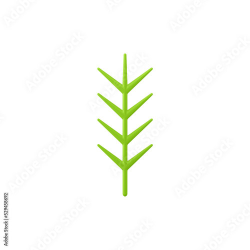 Wallpaper Mural Christmas green sprig decor. Holiday branch in minimal style Torontodigital.ca