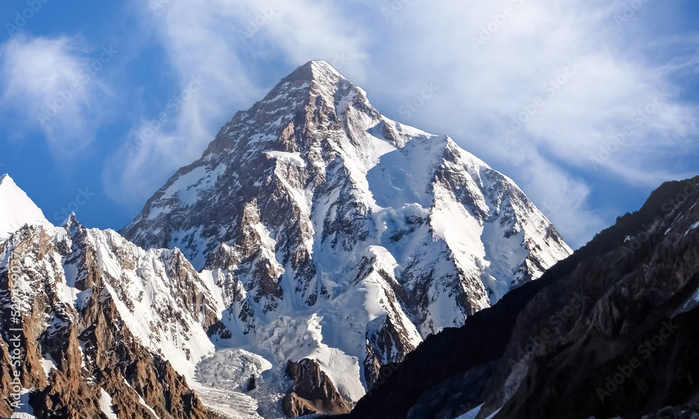 K2 peak, the second highest mountain in the world 