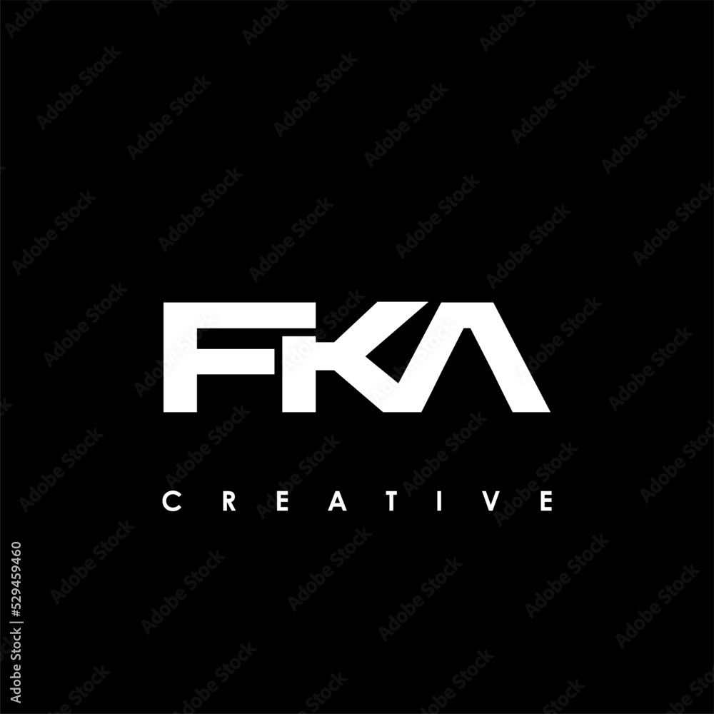 FKA Letter Initial Logo Design Template Vector Illustration