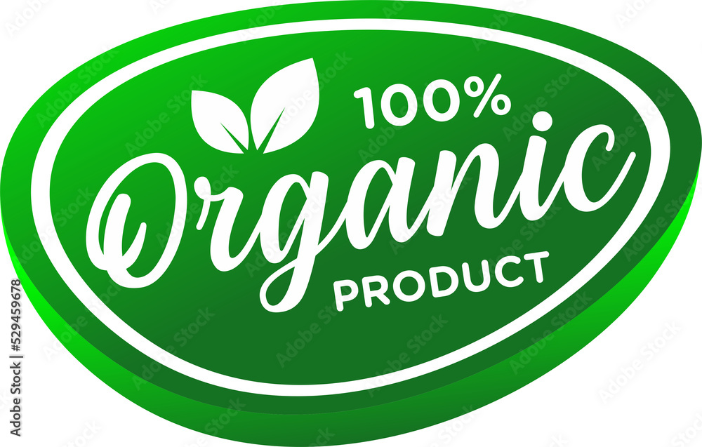 100 percent organic label sticker badge Vector 100 percent organic label sticker badge Vector