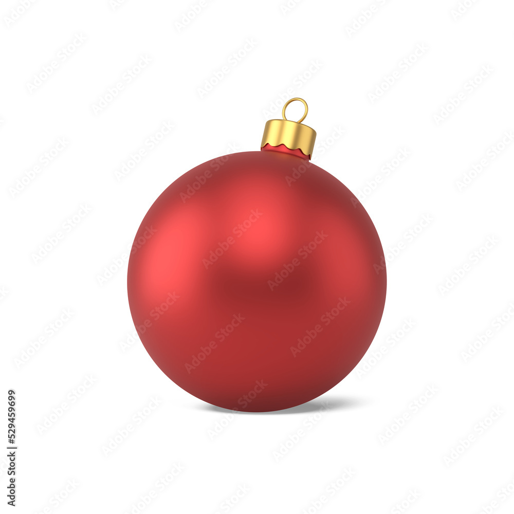 Bright red christmas sphere. Matte glass surface with festive ornament Bright red christmas sphere. Matte glass surface with festive ornament