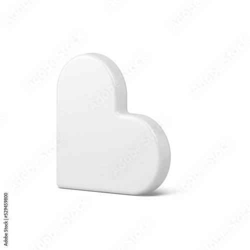 Foto White trinket heart. Abstract christmas greeting and holiday gif