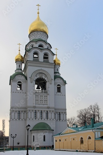 Bell tower of the Church of the Resurrection in Rogozhskaya Sloboda in Moscow 