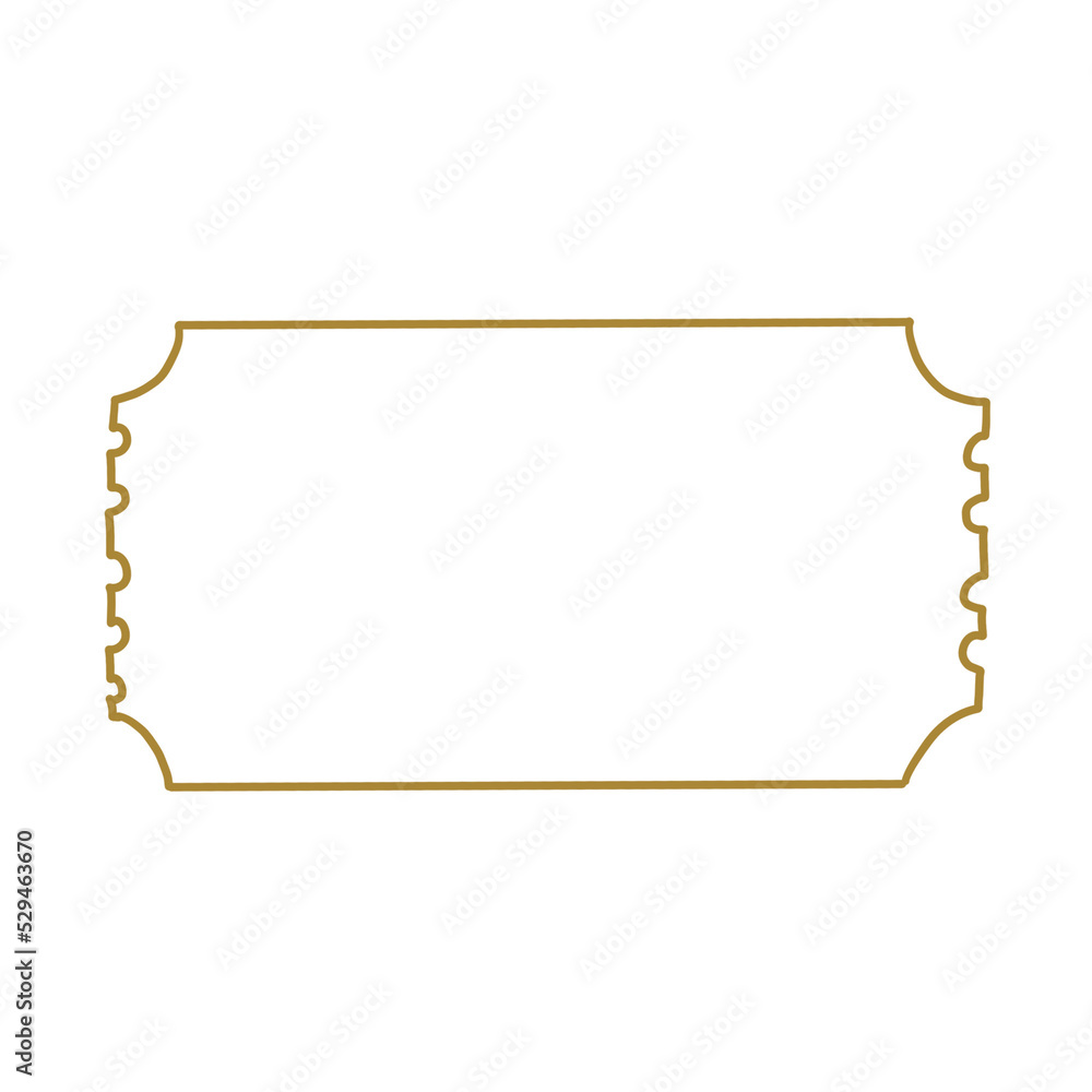 Obraz premium Golden Frame Stamp