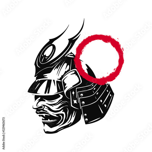 samurai silhouette illustration vector concept