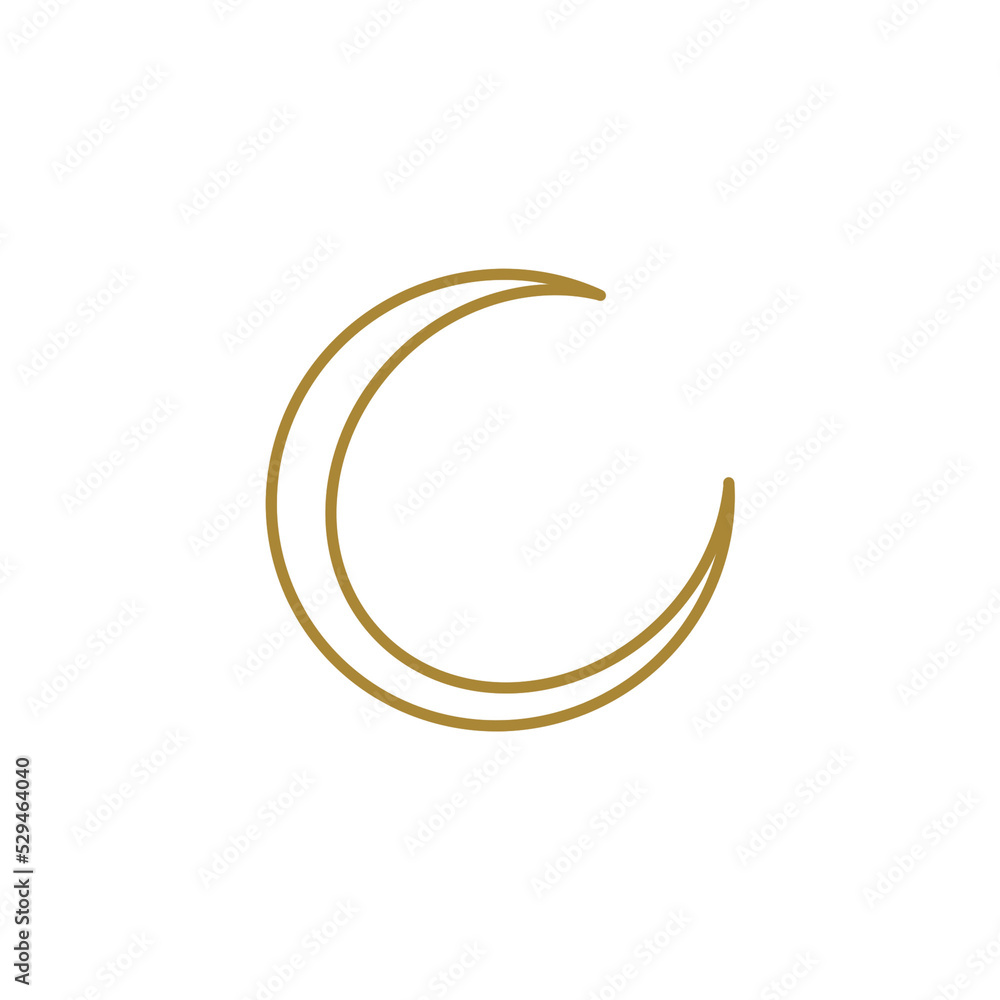 Golden Moon Outlined Golden Moon Outlined