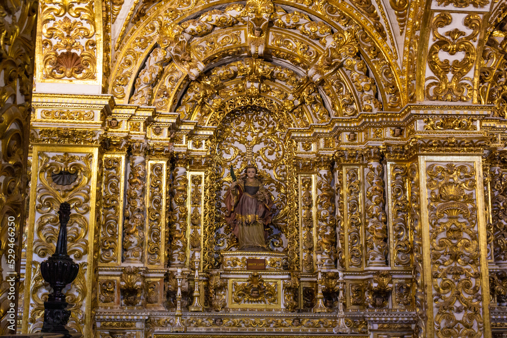 Obraz premium Interior of the church of St Francisco, Salvador, Bahia, Brazil