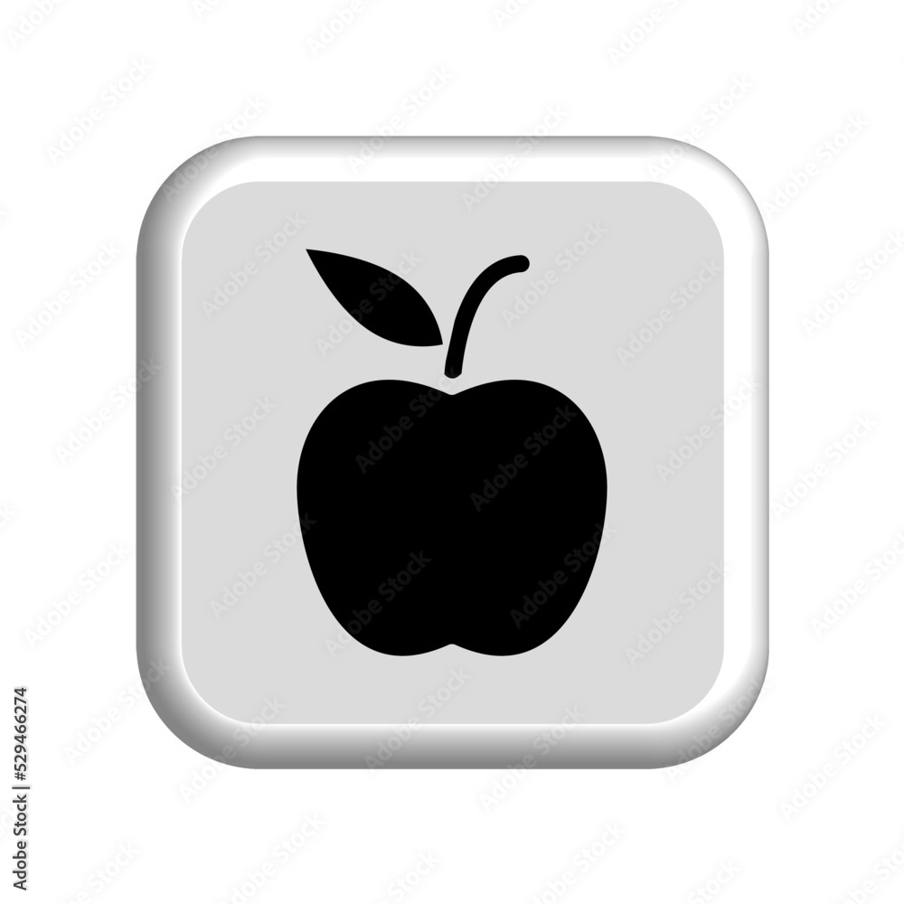 Apple icon 3D template