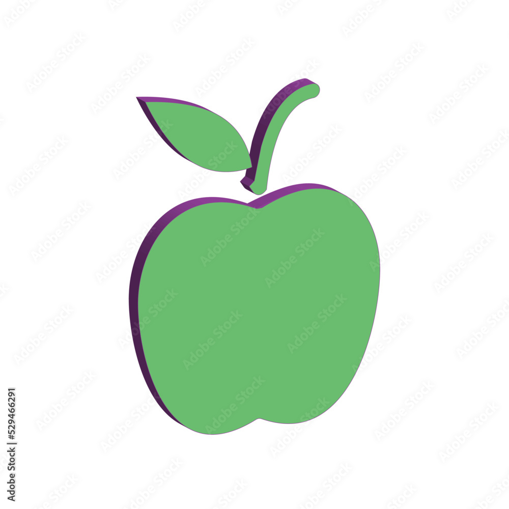Apple icon 3D template Apple icon 3D template
