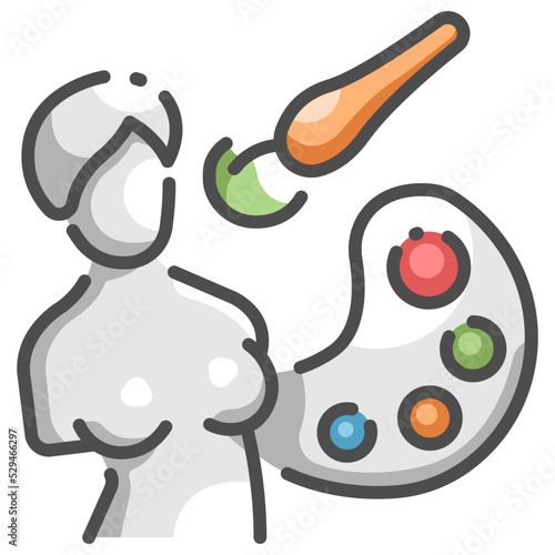 art subjects line color icon