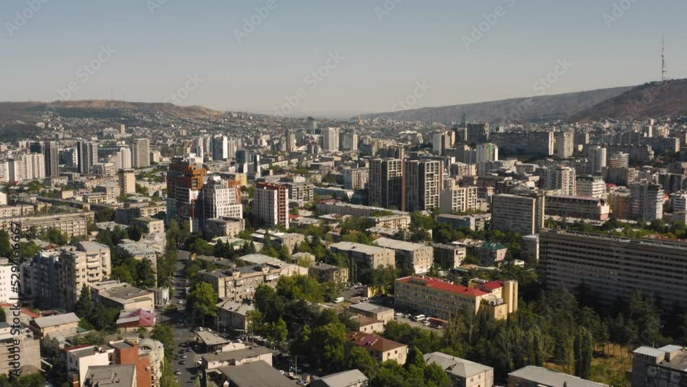 Residential districts of Tbilisi. Aerial view Residential districts of Tbilisi. Aerial view