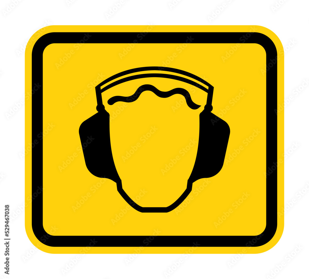Hearing Protection Symbol Floor Sign Hearing Protection Symbol Floor Sign