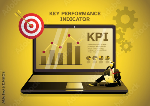 Key performance indicator vector illustration
