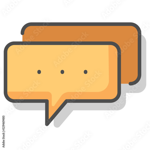 Bubble message line color icon