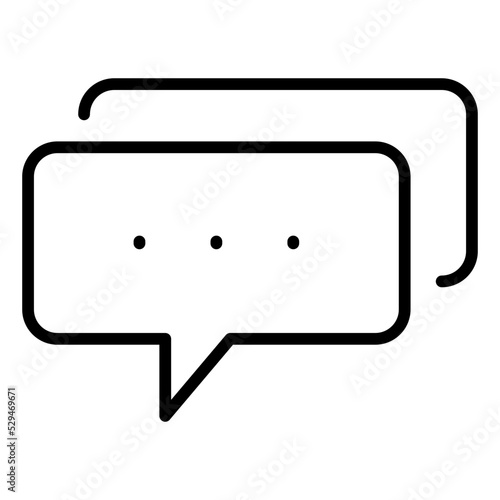 Bubble message outline icon