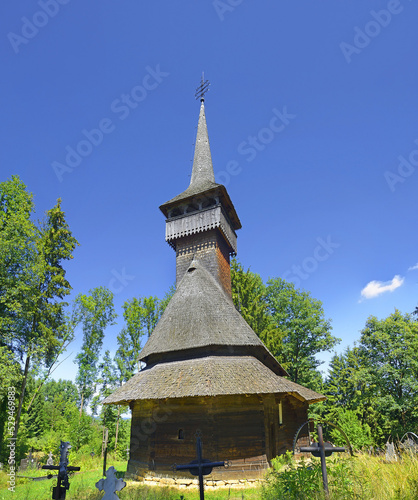 Calinesti (Călinești), Maramures, Romania - The Dormition of the Mother of God Wooden Church photo