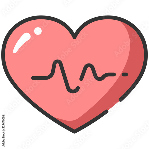 electrocardiogram outline icon