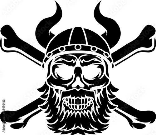 Viking Warrior Helmet Skull Pirate Cross Bones