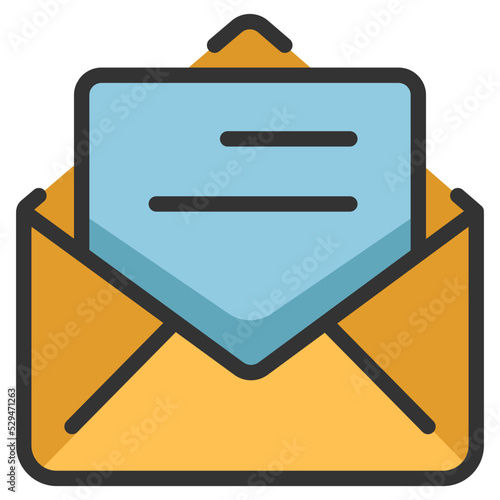 read email line color icon