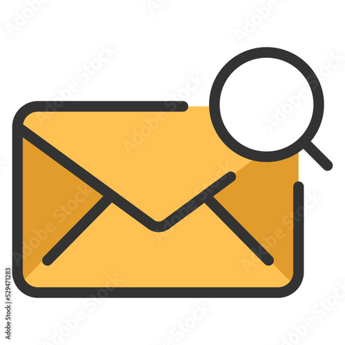 search email line color icon