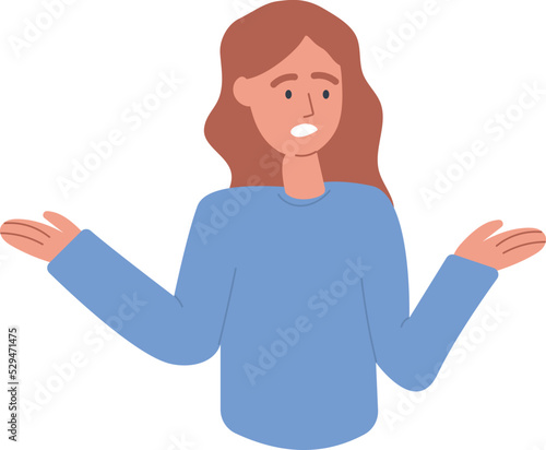 Surprised shocked person staring and wondering. Amazed with astonished face expression with open mouth. Human negative emotion concept, perplexed and puzzled, confused. Vector illustration isolated